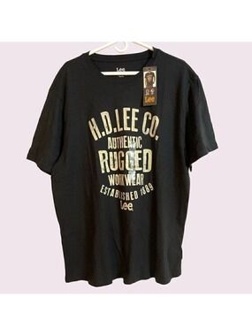 Lee Mens Logo Tee Shirt Classic Fit XL